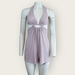 NWT | Susana Monaco | Halter Cut-Out Romper | Opal Purple | Medium